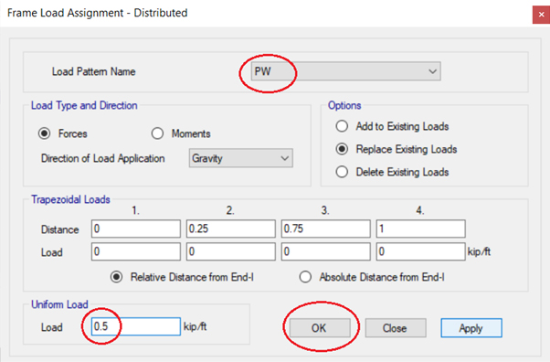 PW Load Apply করব। -> OK -> এরপর Run Analysis দিব